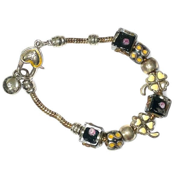 Pandora Moments Snake Murano Beads Charm Bracelet - Picture 2 of 7
